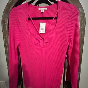 Cato Hot Pink Long Sleeve Top